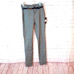 Y2K Kiss Woman's Black & White Paisley Stretch Dress Pants Cropped sz‎ 0 NWT